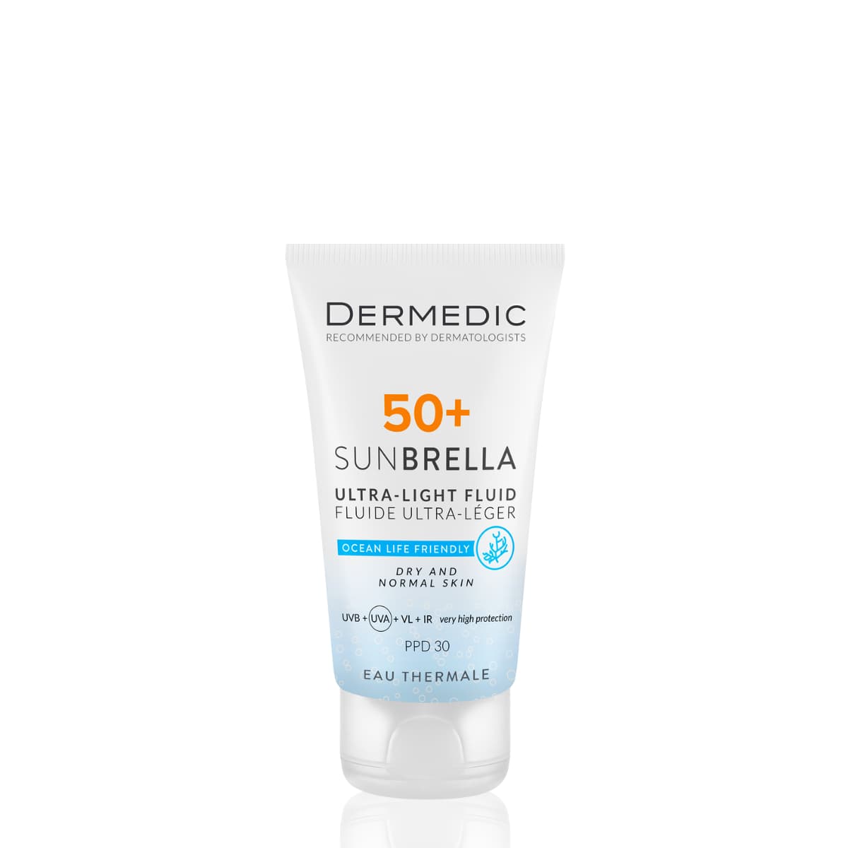 Ultra-light SPF 50+ fluid dry and normal skin, 40 ml